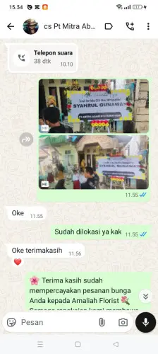 Testimonial Papan Bunga cilingga